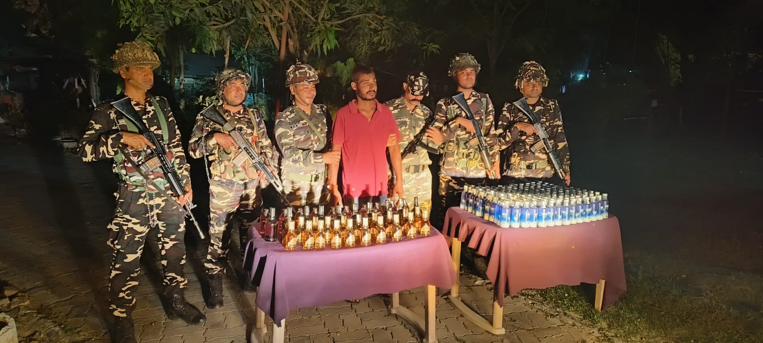 189 बोतल नेपाली शराब के साथ तस्कर गिरफ्तार