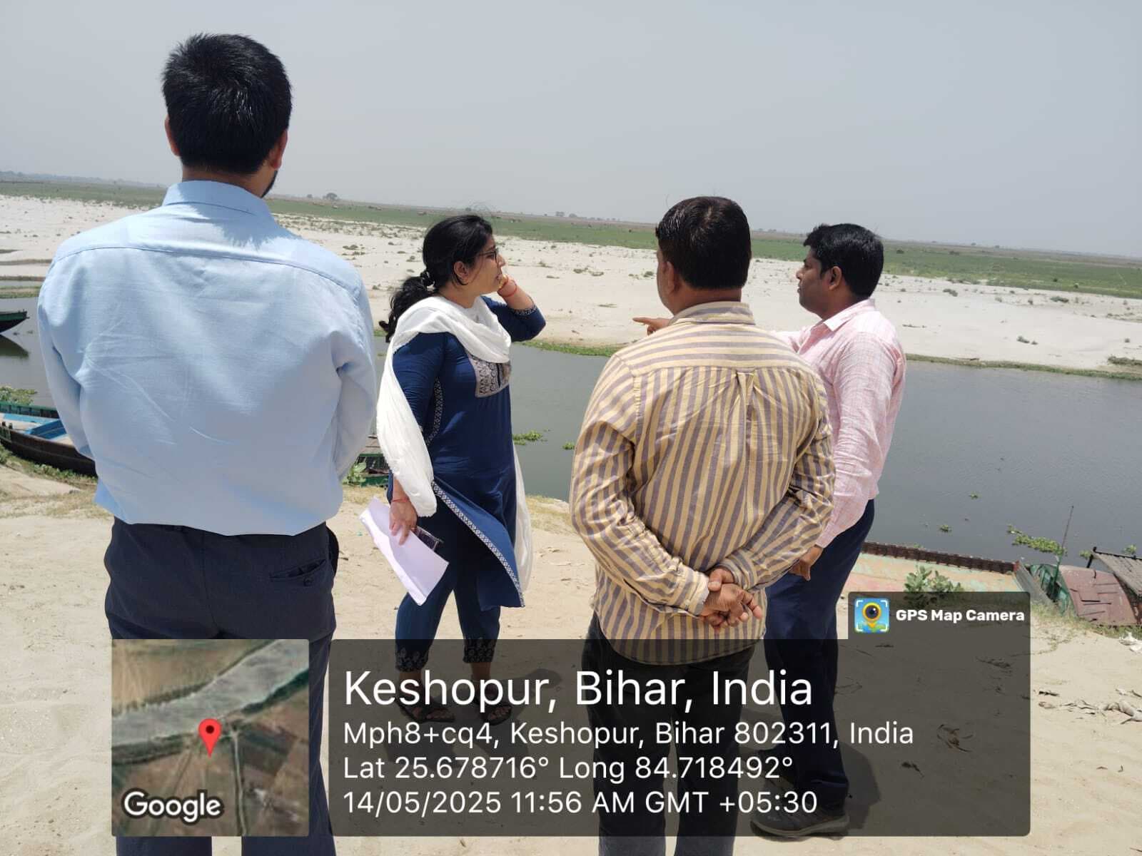 बक्सर- कोईलवर गंगा तटबंध का किया निरीक्षण