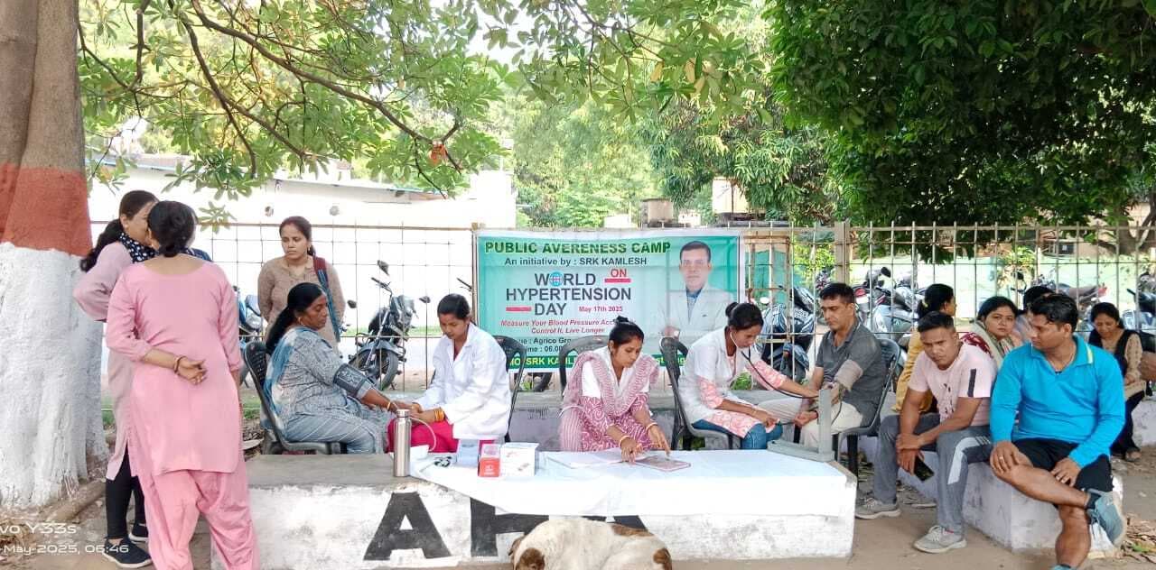 Jamshedpur news. वर्ल्ड हाइपरटेंशन डे : एग्रिको ग्राउंड में 234 लोगों के रक्तचाप की नि:शुल्क जांच की गयी