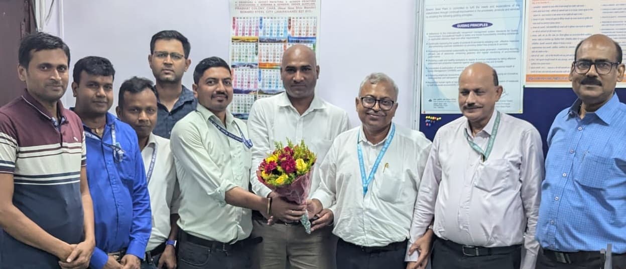 Bokaro News : बीएसएल के नये सीजीएम एचआर एके शरण का स्वागत