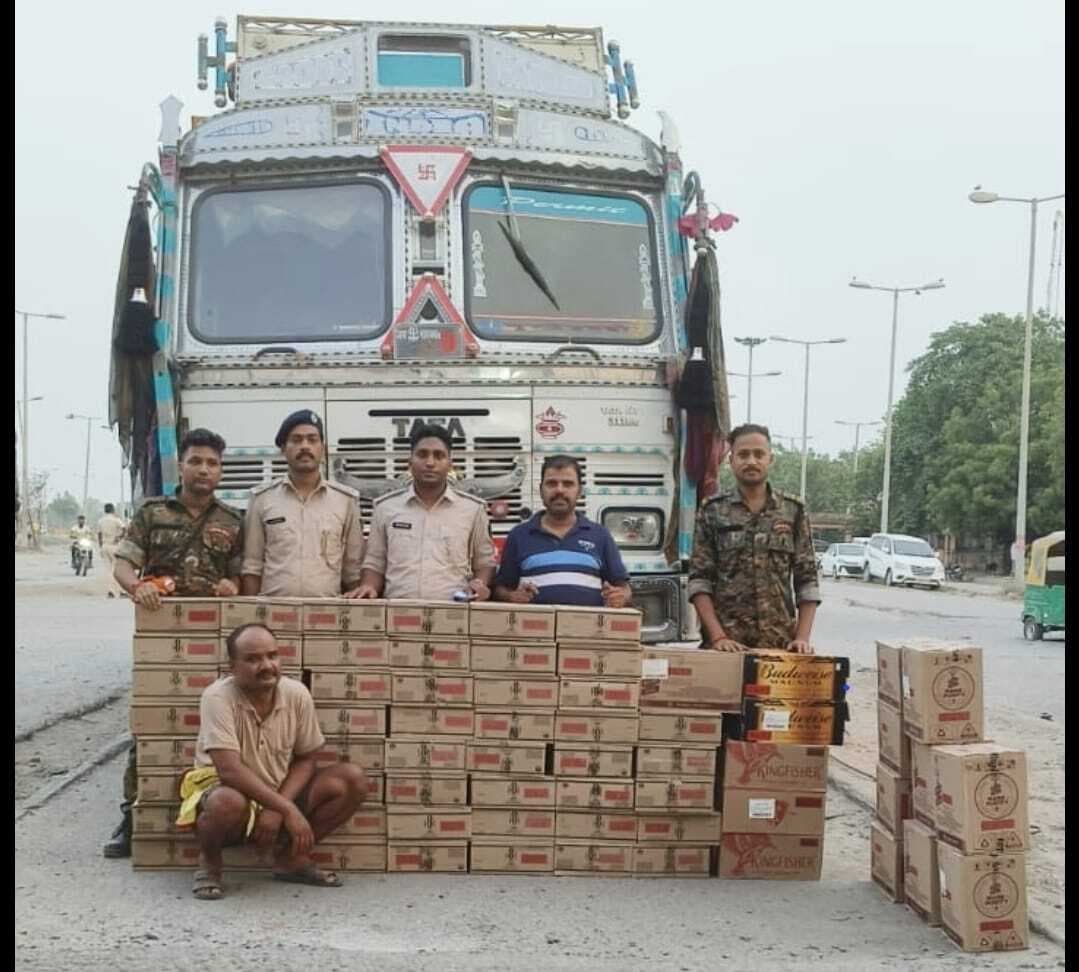 मोहनिया में ट्रक से 68 पेटी शराब बरामद, चालक गिरफ्तार