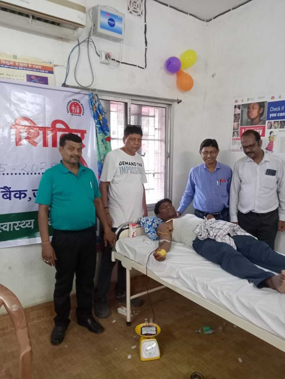 नाला सीएचसी में 15 रक्तदाताओं ने किया रक्तदान