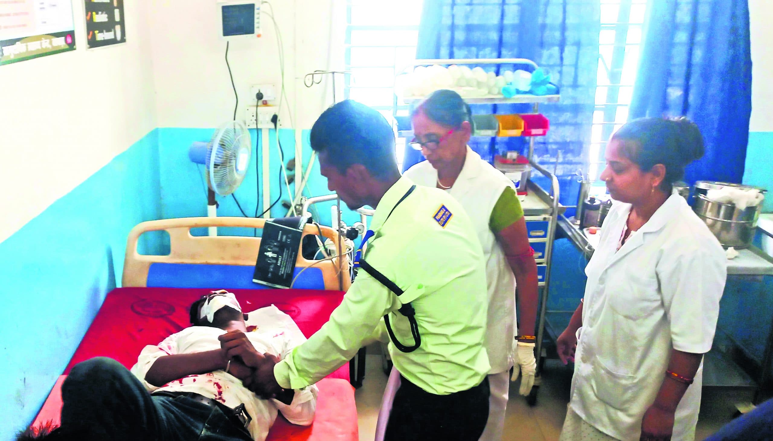 Begusarai News : एनएच-28 पर स्कॉर्पियो और बाइक की टक्कर, युवक घायल