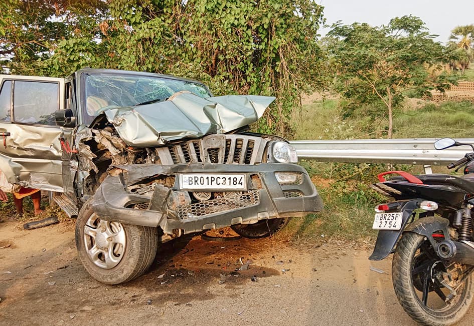 Jehanabad : ट्रक और स्कॉर्पियो के बीच हुई टक्कर, दो घायल