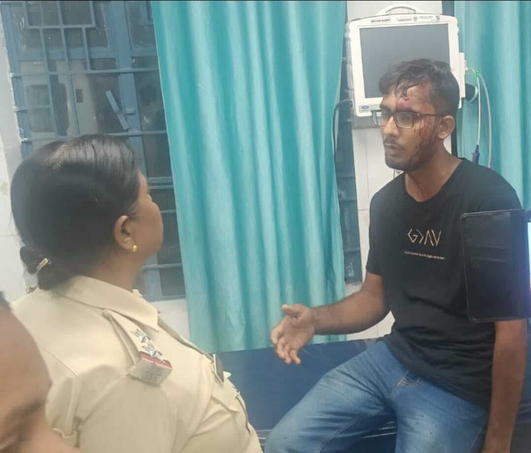 पेट्रोल पंप पर हवा भरने को लेकर बदमाशों ने युवक को बेरहमी से पीटा