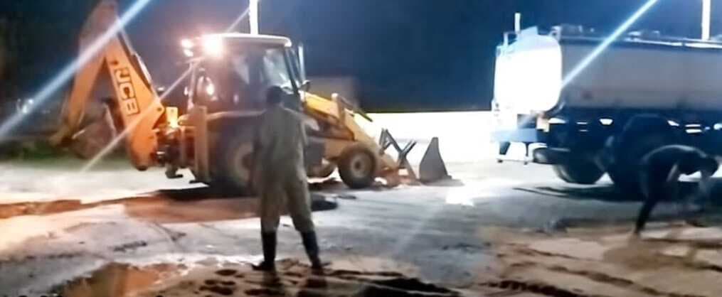 पेट्रोल पंप में खड़े टैंकर के नोजल को बदमाशों ने खोला, आठ हजार लीटर पेट्रोल जमीन पर बहा