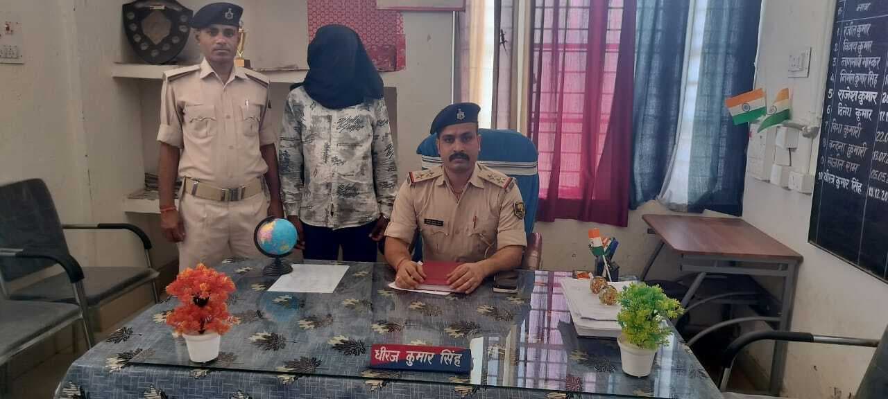 लूटी गयी सोने की अगूंठी के साथ आरोपित गिरफ्तार