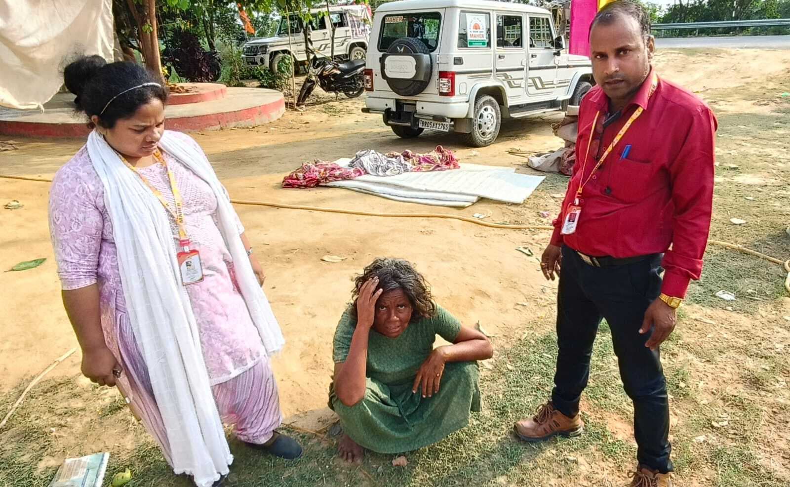 Motihari: दो असहाय महिलाओं को किया गया रेस्क्यू