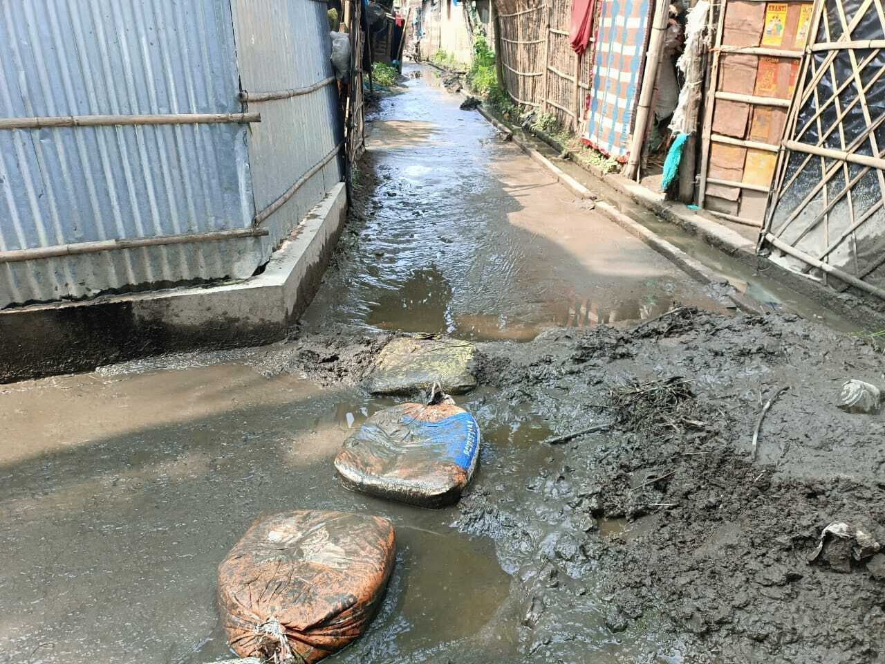 फाला पंचायत के वार्ड संख्या-8 बारहघरिया गांव में जल जमाव से ग्रामीण त्रस्त