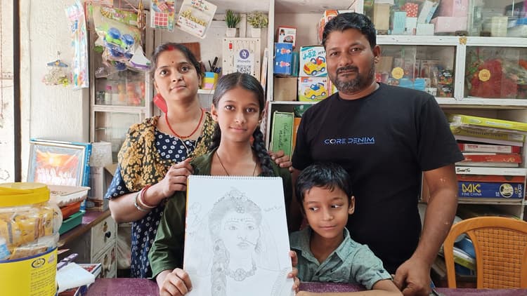 नौ साल की बच्ची चित्रकारी से खूब बटोर रही सुर्खियां