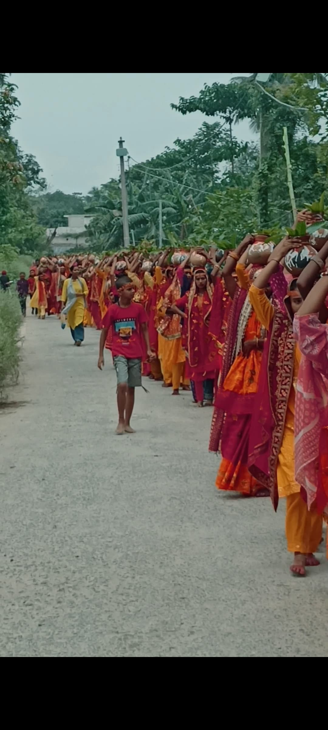 हनुमान जी की पुनः प्राण प्रतिष्ठा को ले निकली भव्य कलश यात्रा