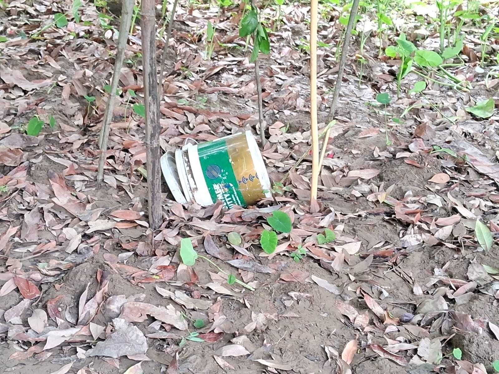 आम बगान में बाल्टी में छिपाकर रखे देसी बम बरामद