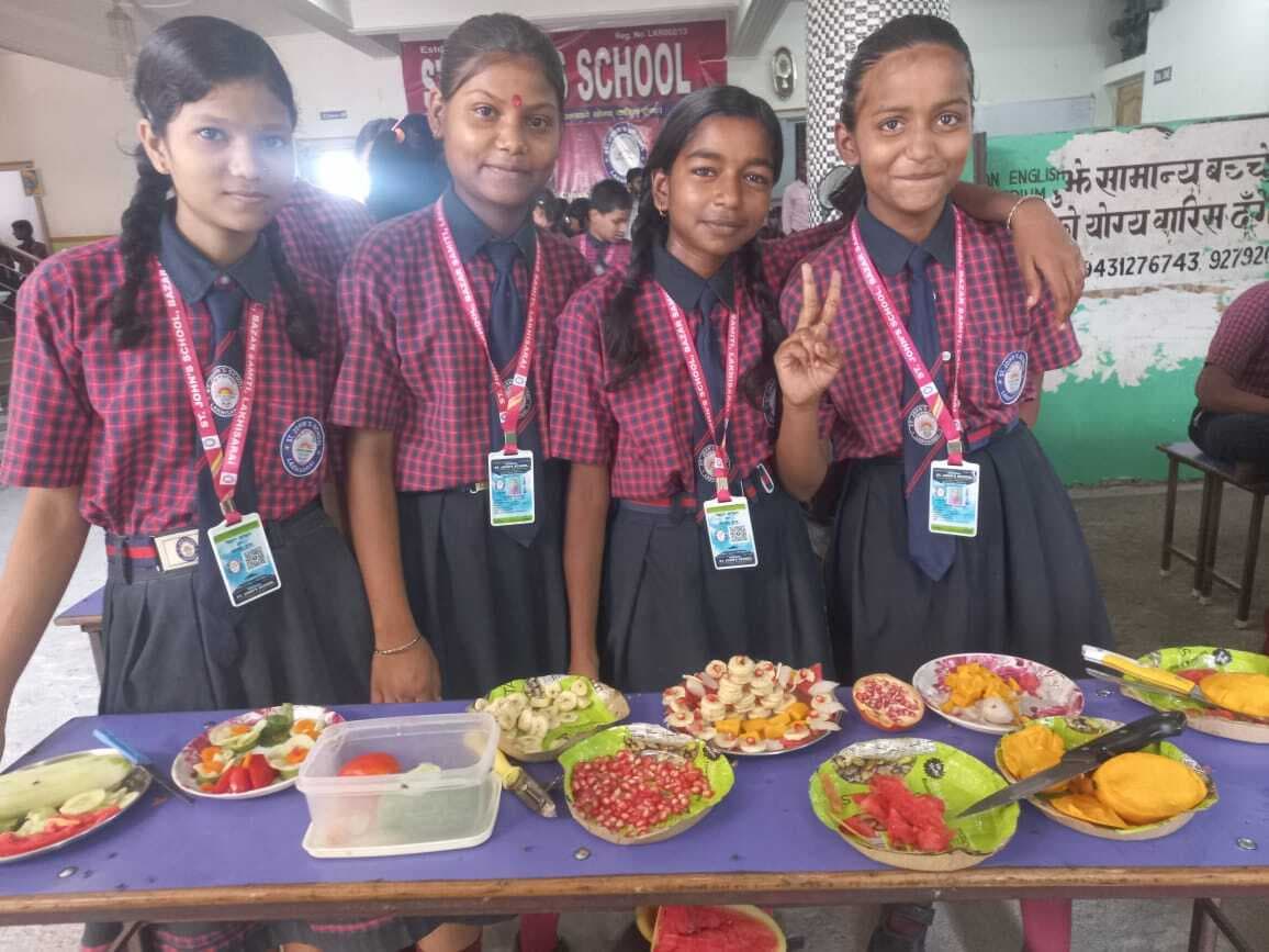 बच्चों के बीच सलाद प्रतियोगिता का आयोजन