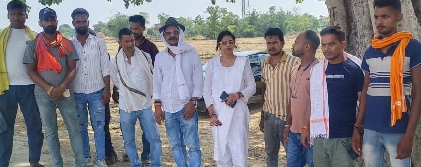 चिराग पासवान के आरा आगमन को लेकर किया जनसंपर्क