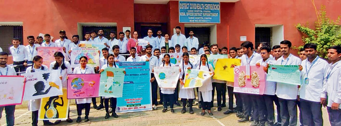 Saran News : विश्व तंबाकू निषेध दिवस पर स्वास्थ्य विभाग ने चलाया जागरूकता अभियान