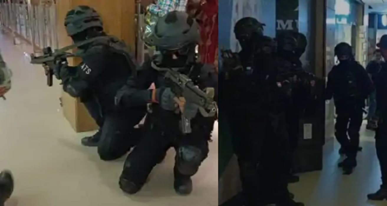 Terrorist attack in Patna: ग्रेनेड धमाके के साथ हथियारों से लैस ATS जवानों ने संभाला मोर्चा, पटना के मॉल में मॉक ड्रिल