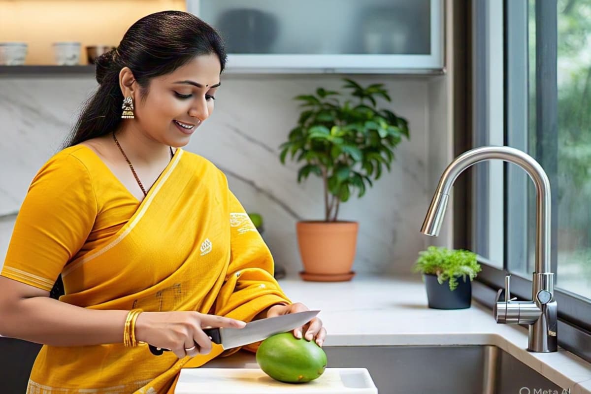 raw mango paratha recipe