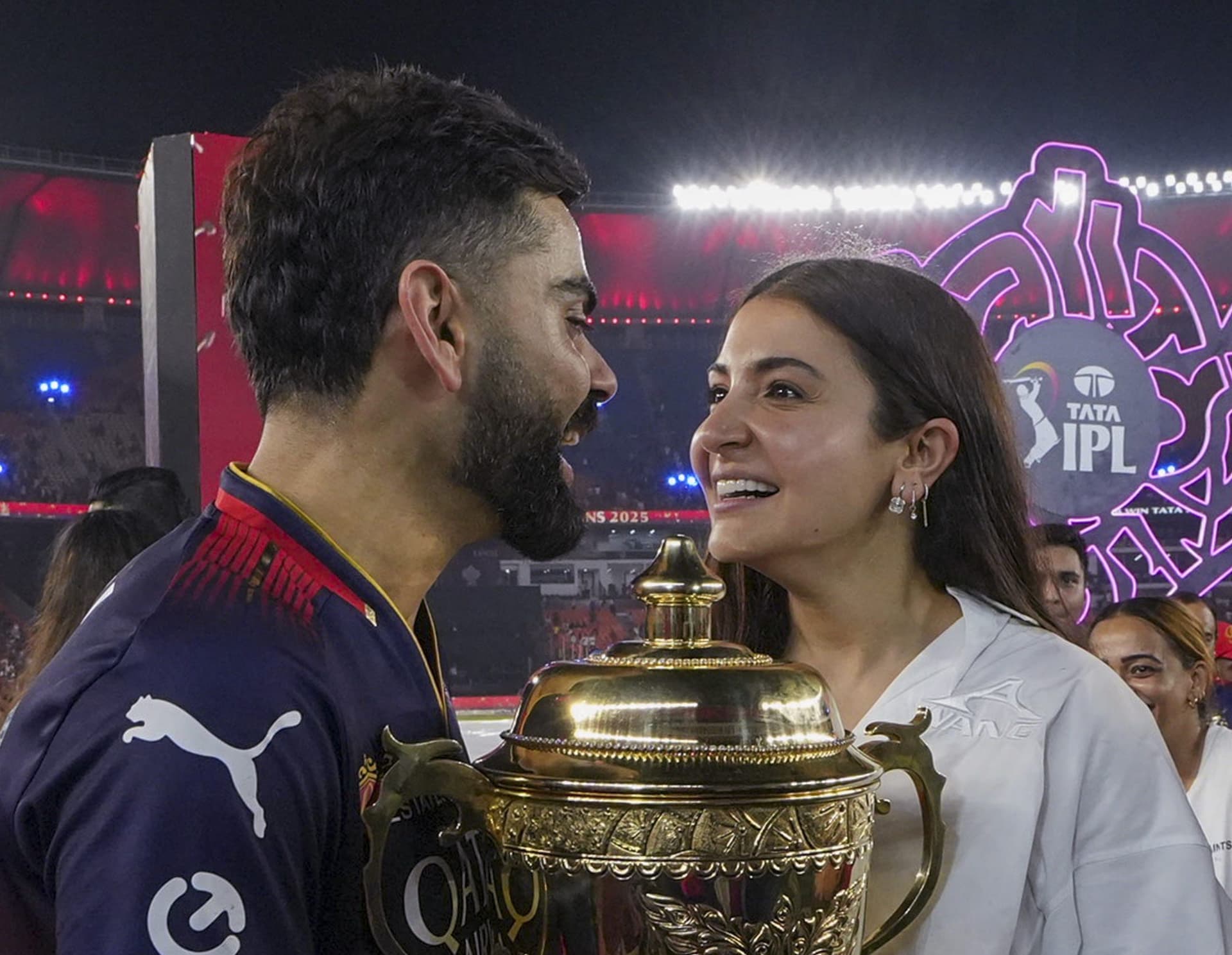 IPL 2025 RCB vs PBKS Virat Kohli and Anushka Sharma. IPL 2025 RCB vs PBKS Virat Kohli and Anushka Sharma.