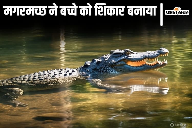 बिहार में मगरमच्छ ने बच्चे को बनाया शिकार, नहर में नहाने के दौरान खींचकर गहरे पानी में ले गया