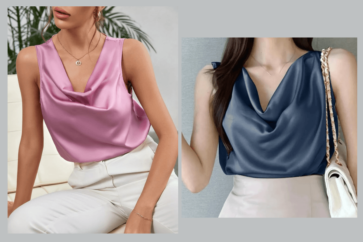 Cowl Neck top for party wear 
