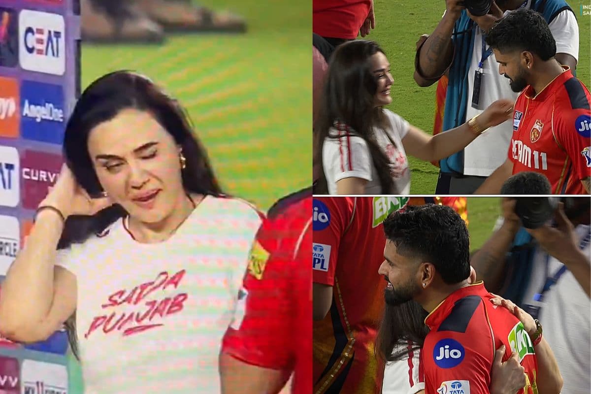 IPL 2025 MI vs PBKS Qualifier-2 Preity Zinta Greets Players after win.