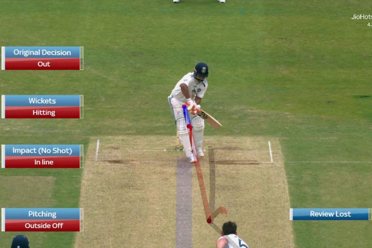 Rishabh Pant dismissal in IND vs ENG 1st Test.