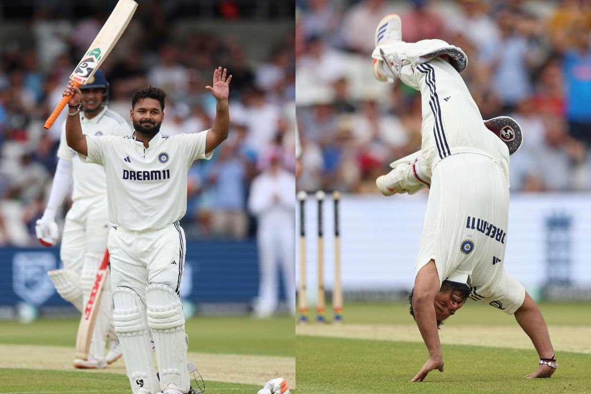 Rishabh Pant Acrobatics after Century lauded by Former Cricketer.