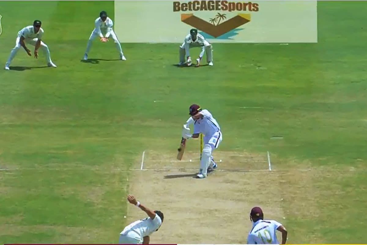 WI vs AUS 1st Test Shai Hope Cover Drive.