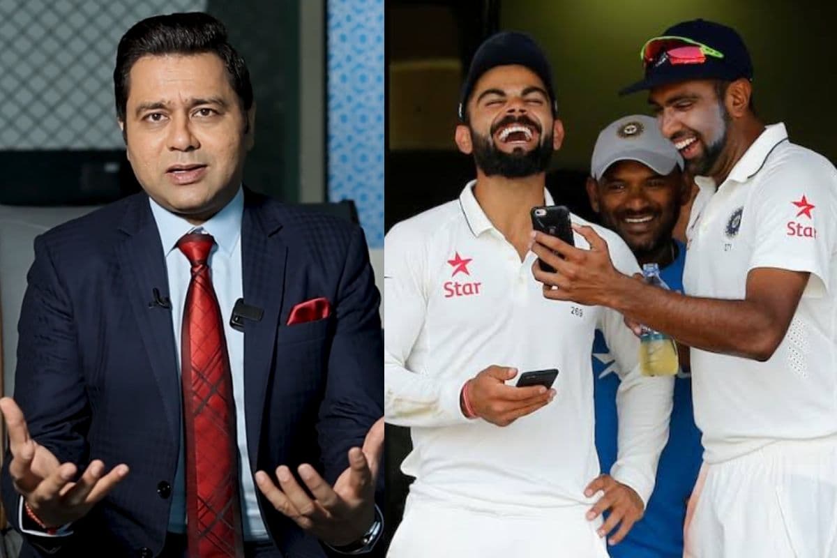Aakash Chopra and Virat Kohli with R Ashwin
