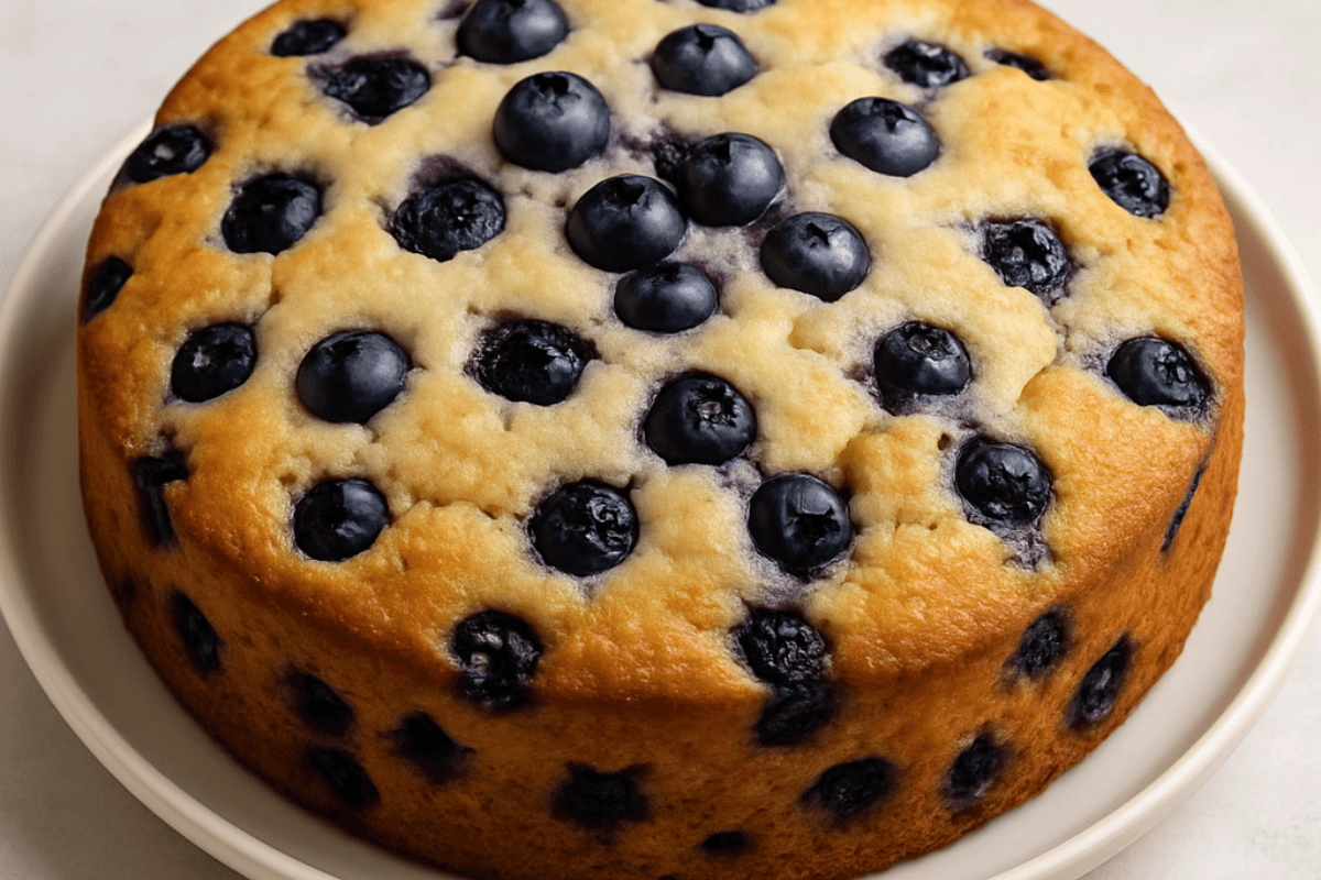 Eggless Blueberry Cake