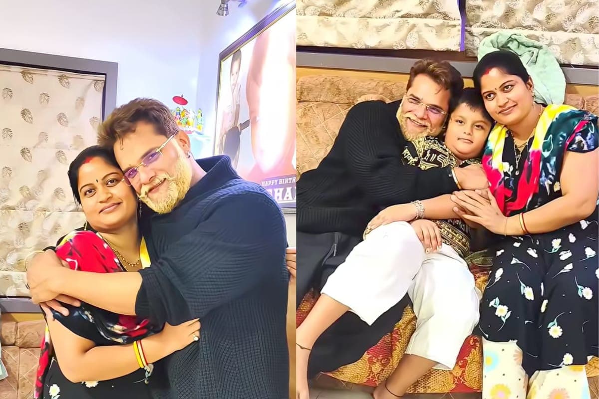 Bhojpuri: पत्नी के साथ प्यार भरे अंदाज में दिखे खेसारी लाल यादव, सोशल मीडिया पर वीडियो हो रहा वायरल