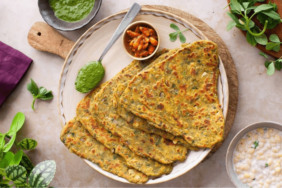 Fresh Mint Paratha Recipe