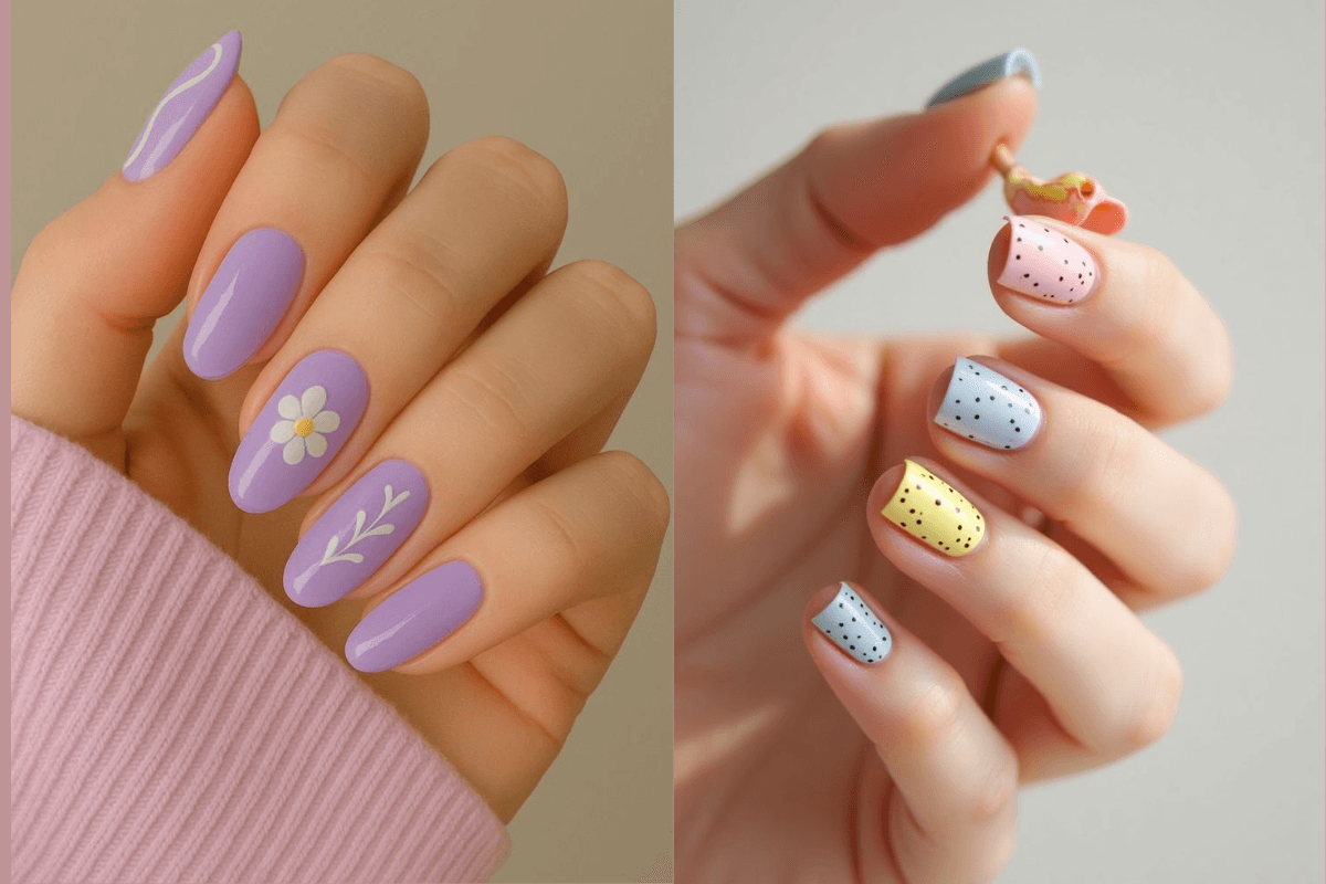 Monsoon nail art designs