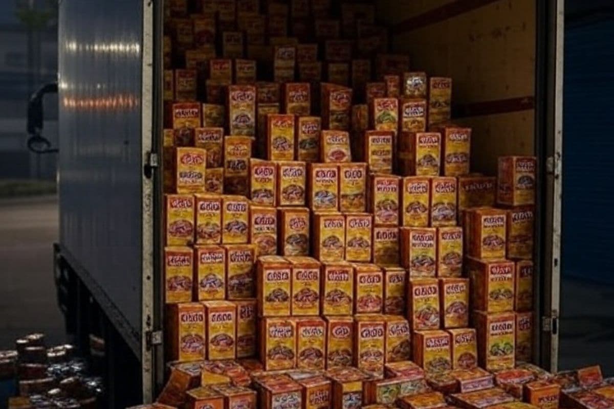 Patna: कुरकुरे और साेयाबीन के कार्टन में ट्रक में छिपा कर रखी गयी 22 लाख की शराब जब्त
