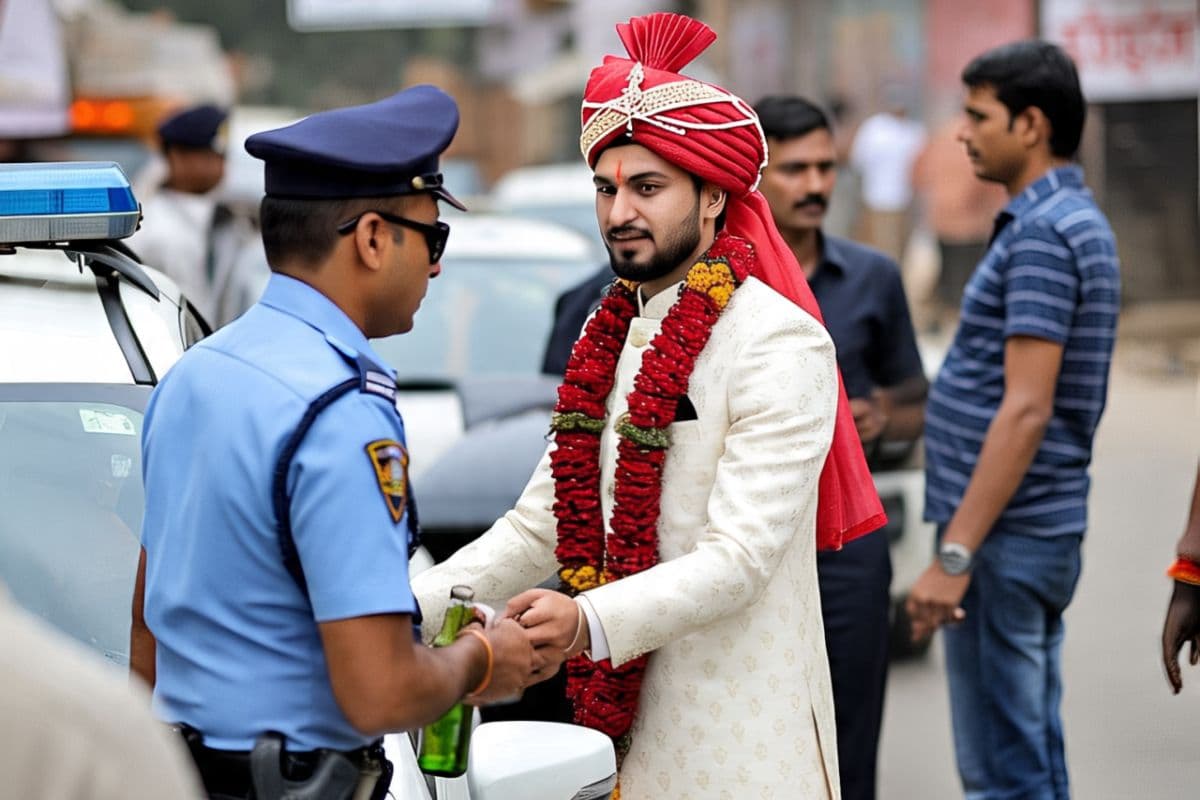 बिहार: दोस्तों के लिए विदेशी शराब लेकर जा रहा था दूल्हा, पुलिस को लगी भनक और पहुंच गया जेल