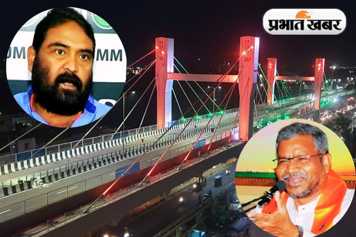 सरना स्थल के सामने सिरमटोली फ्लाईओवर के रैंप पर रार, बाबूलाल मरांडी पर विनोद पांडेय ने किया वार