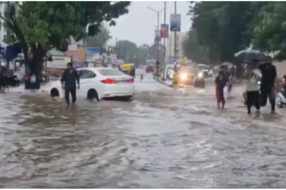 Watch Video: गुजरात में बारिश बनी आफत! सिर पर सामान, घुटनों तक पानी, मौसम से जंग लड़ काम पर जाते दिखे लोग