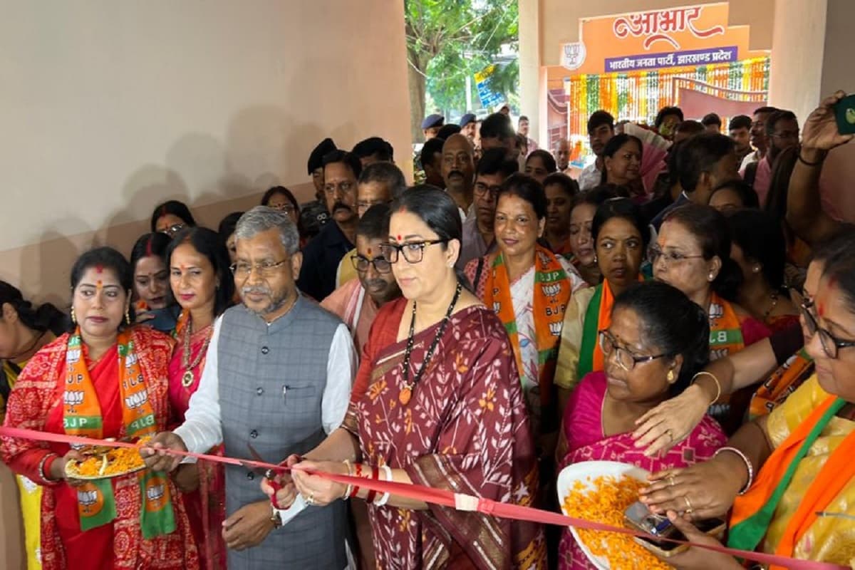 Smriti Irani in BJP Office