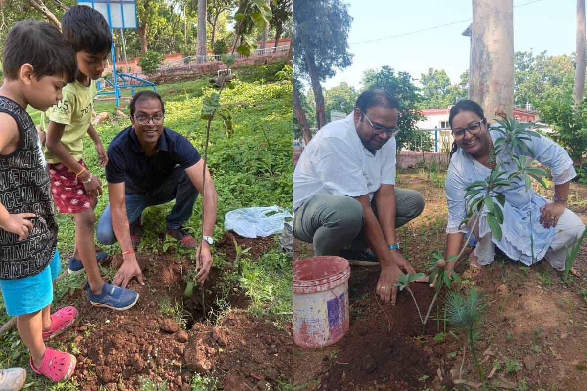 नेतरहाट की खुबसूरत वादियों में पौधारोपण कर रहें पर्यटक, लातेहार टूरिज्म की खास पहल
