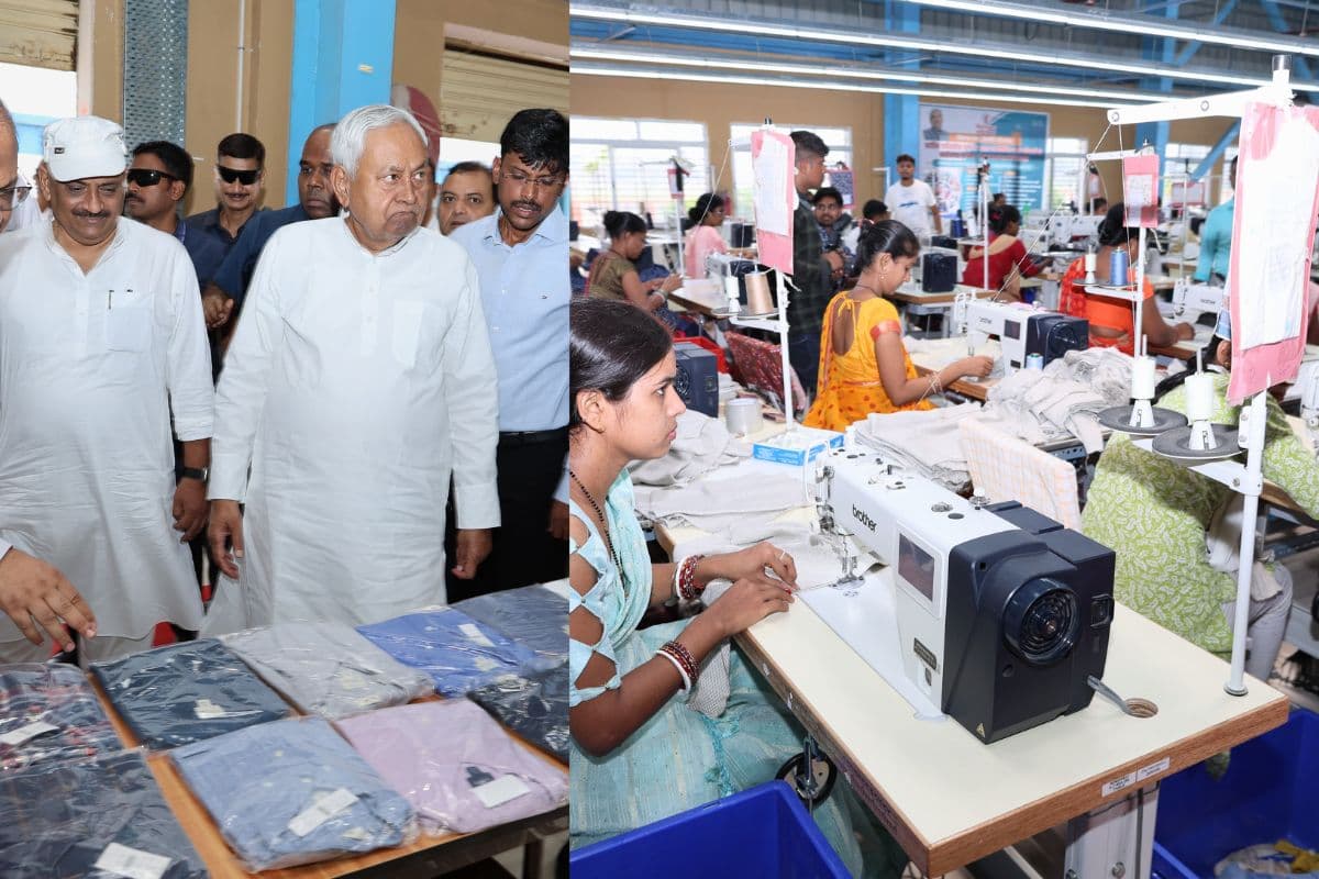 CM Nitish Kumar: मुख्यमंत्री अधिकारियों संग पहुंचे बिहटा, कपड़ा, बैग, कोल्ड स्टोरेज फैक्ट्री का किया निरीक्षण
