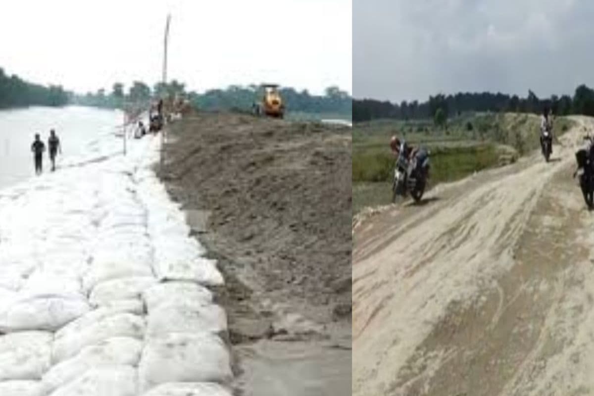 Bihar News paved road constructed on Bagmati embankment in this district