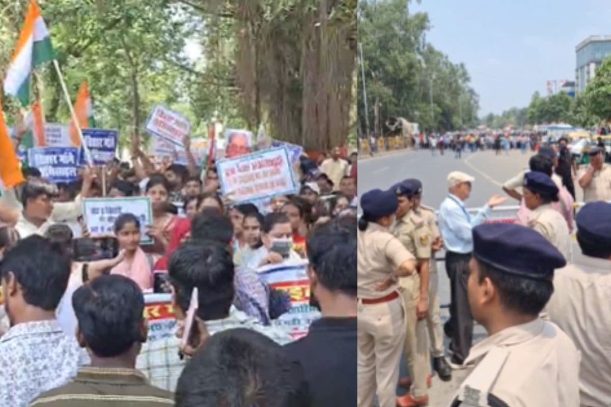 Patna News: डोमिसाइल के मुद्दे पर पटना की सड़कों पर उतरे आंदोलनकारी, आगे बढ़ने से पुलिस ने रोका