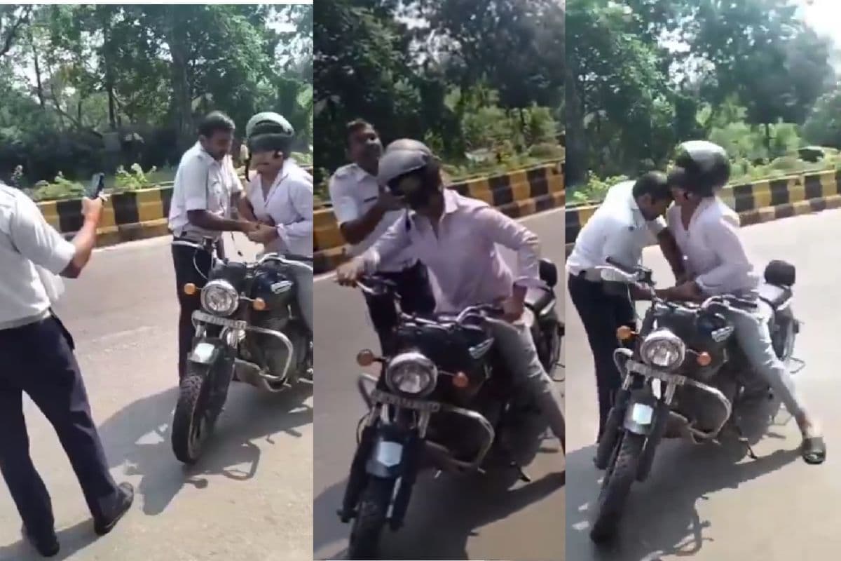 Viral Video : बाइक से चाबी निकालने की कोशिश ट्रैफिक सिपाही को पड़ी भारी, सस्पेंड
