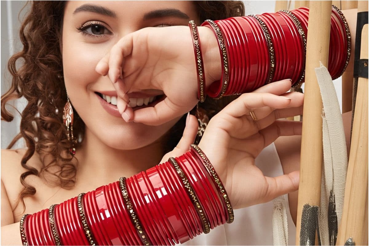 Latest Red Glass Bangles Design 2025: साजन को दीवाना बना देंगी ये लेटेस्ट लाल कांच की चूड़ियां