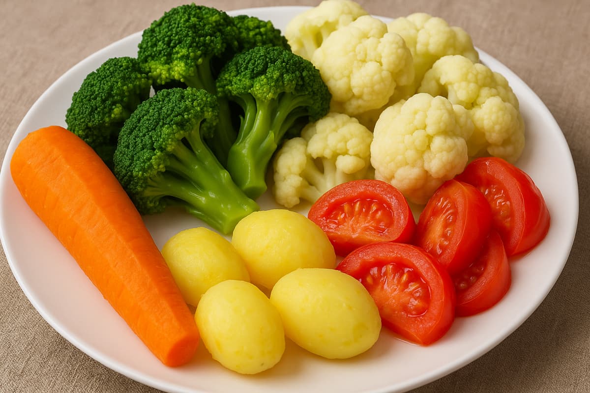 boiled vegetables