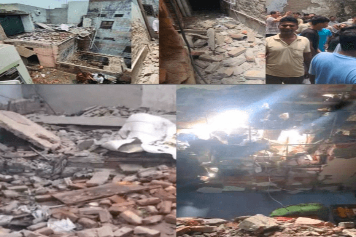 जोरदार धमाकों से गूंज उठा मेरठ: रिहायशी इलाके में मकान उड़ा, दहशत में लोग!