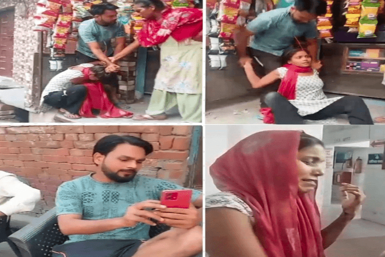 सरकारी नौकरी मिलते ही पति ने बदला रंग: पहली पत्नी को बीच सड़क पीटा, वीडियो वायरल