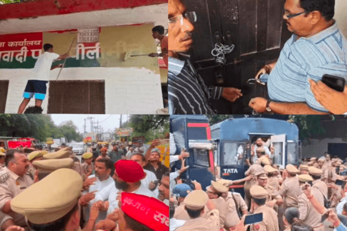 सपा पर सरकार की सबसे बड़ी कार्रवाई! ऑफिस सील, नेता बोले- तानाशाही की हद