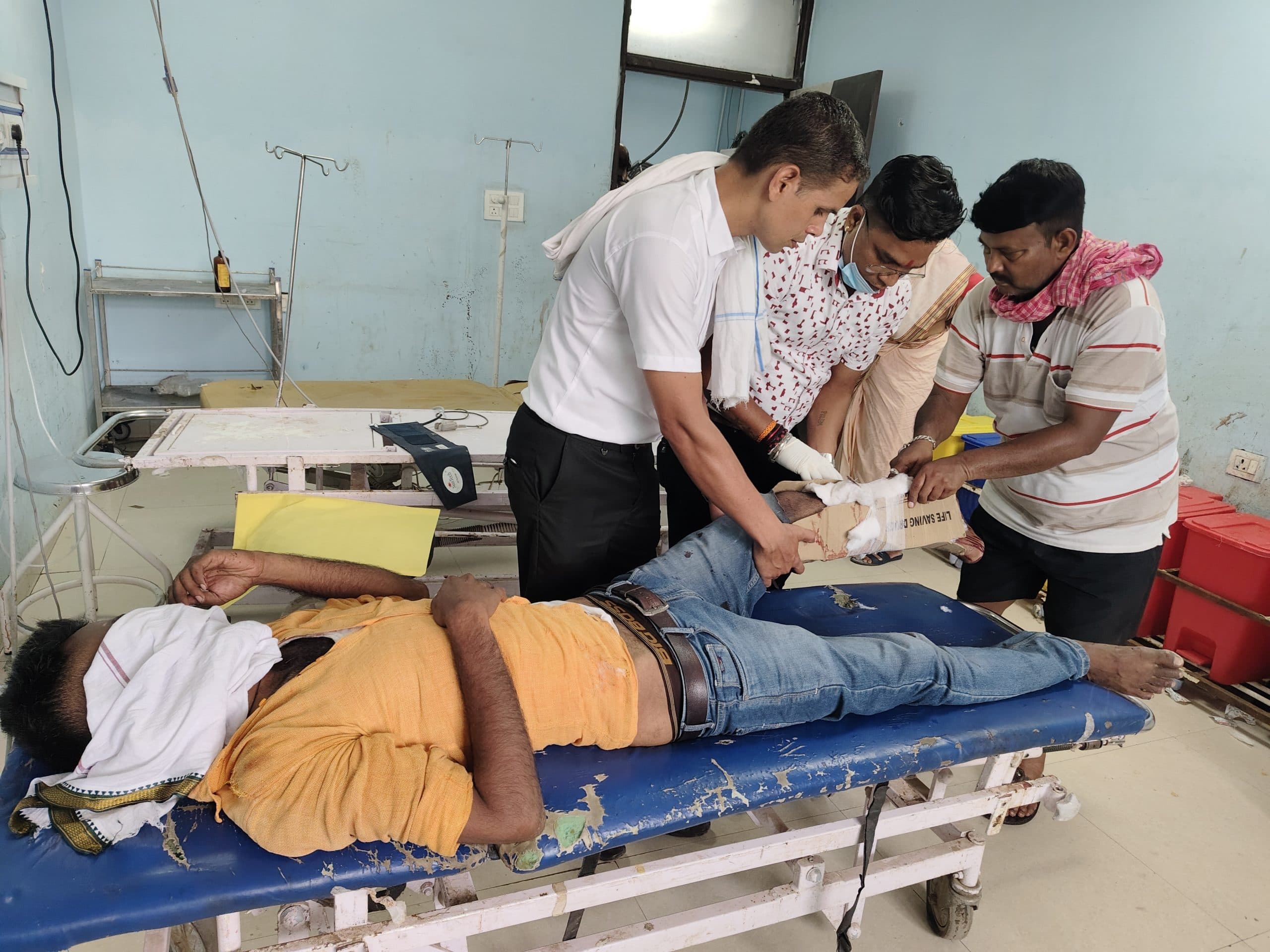 बिहिया में बाइक की ठोकर से युवक जख्मी