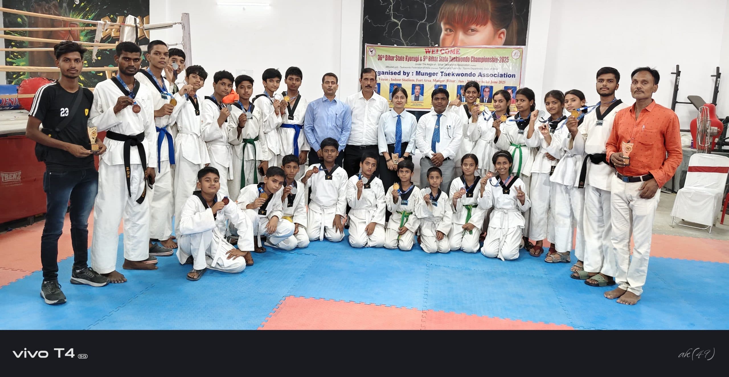 Motihari: 36वीं बिहार ताइक्वांडो चैंपियनशिप में खिलाड़ियों ने जीते पदक